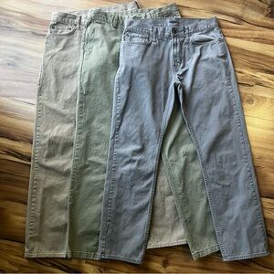 Old Navy Men's Chinos in Green, Gray, & Tan